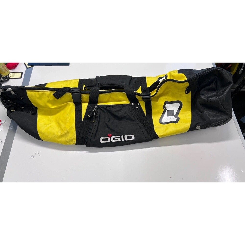 Ogio Straight Jacket Travel Golf Bag Super Nova Yellow Wheels Caddy Security 🔥